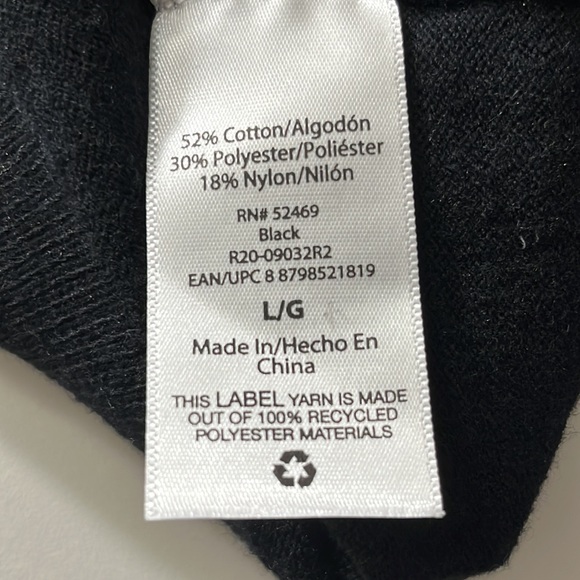 Sofia Jeans Sweater Women's Size L Black Cold Shoulder Long Sleeves - Picture 8 of 9